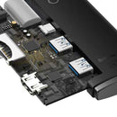 Baseus HUB Lite Series 6-in-1 Multifunctional (Type-C to 2x USB 3.0 / Type-C / HDMI 1.4 / SD/TF) Black (WKQX050001)