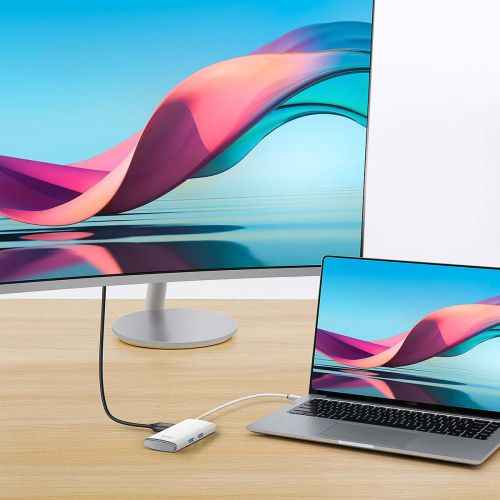 Baseus HUB Lite Series 6-in-1 Multifunctional (Type-C to 2x USB 3.0 / Type-C / HDMI 1.4 / SD/TF) White (WKQX050102)