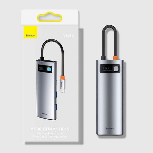 Adaptateur hub baseus 7 en 1 usb-c vers 2x usb 3.0 + hdmi + usb-c pd