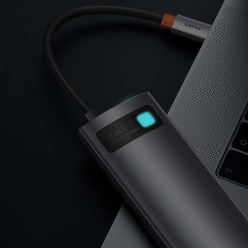 Adaptateur hub baseus 7 en 1 usb-c vers 2x usb 3.0 + hdmi + usb-c pd