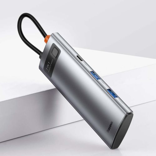 Adaptateur hub baseus 7 en 1 usb-c vers 2x usb 3.0 + hdmi + usb-c pd