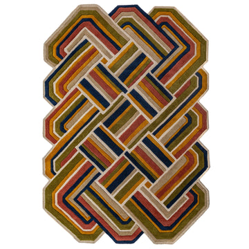 Tapis de salon, chambre et couloir pure laine SHELLY