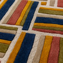 Tapis de salon, chambre et couloir pure laine SHELLY-6