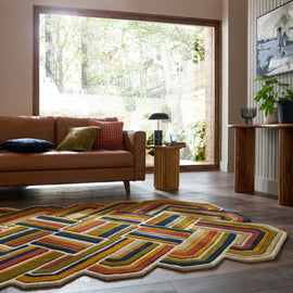 Tapis de salon, chambre et couloir pure laine SHELLY - 0