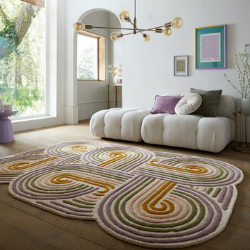 Tapis de salon, chambre et couloir pure laine COILY - 0