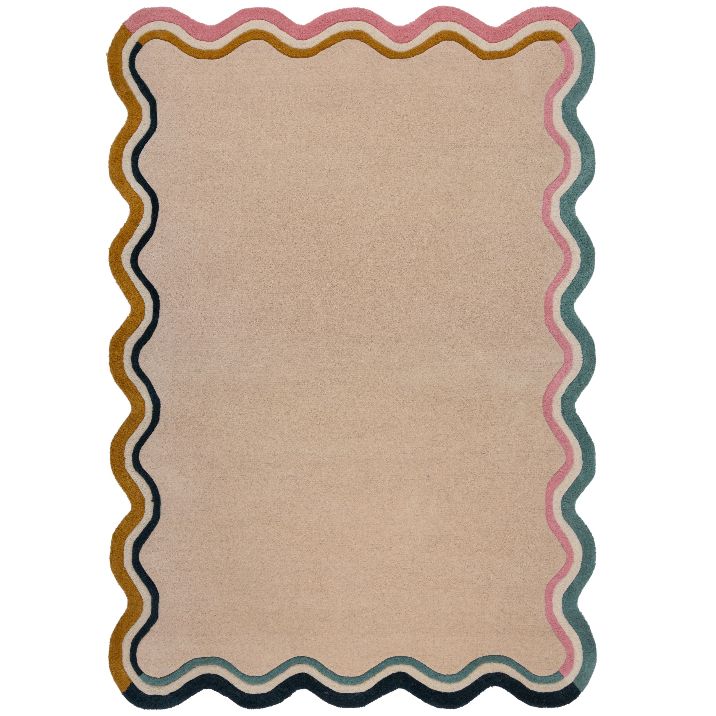 Tapis de salon design en laine rusk - 0