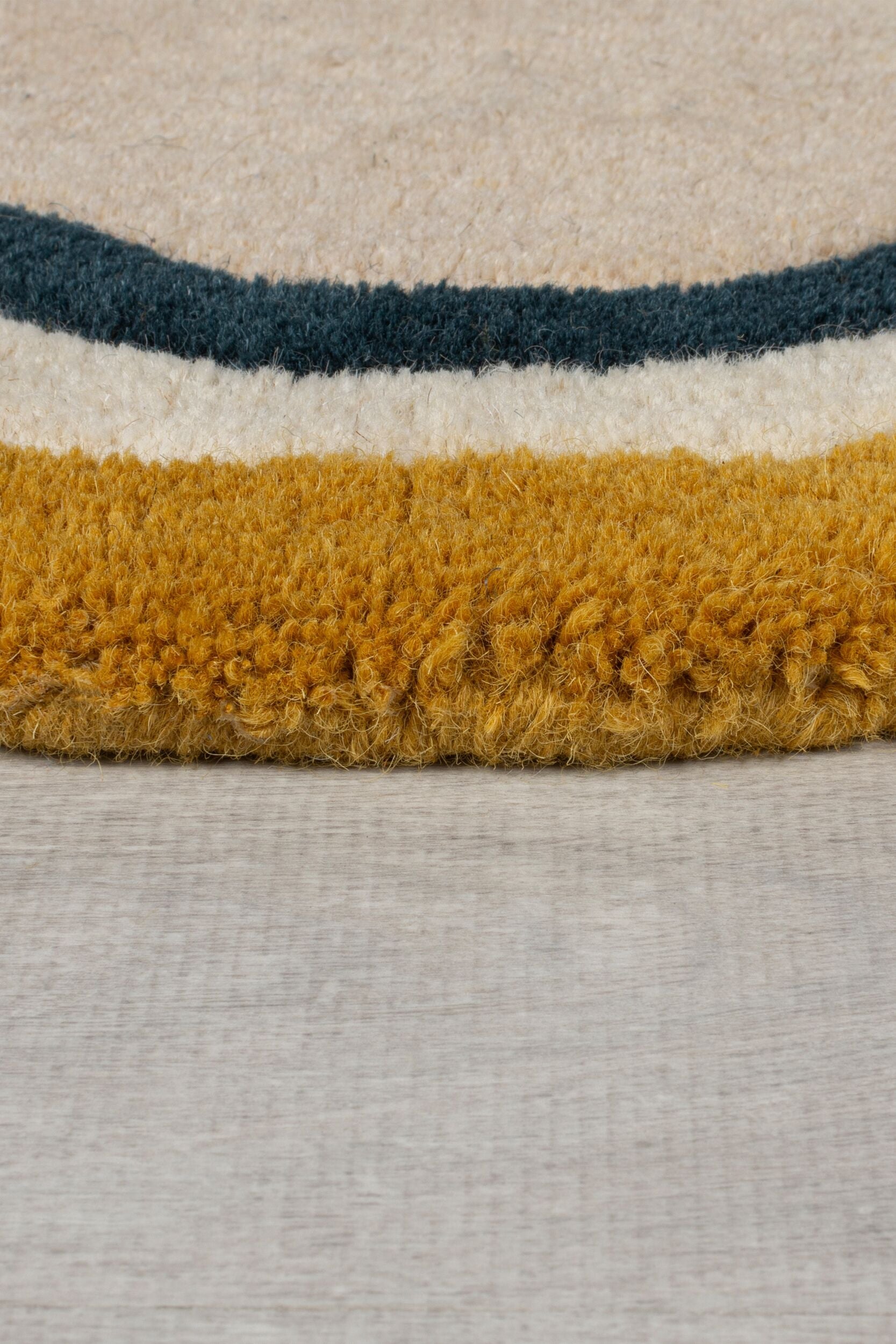 Tapis de salon design en laine rusk