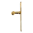 2 poignées de porte ATTILA, Entrée de clé pour chambre, Finition laiton poli doré, Entraxe standard 195 mm