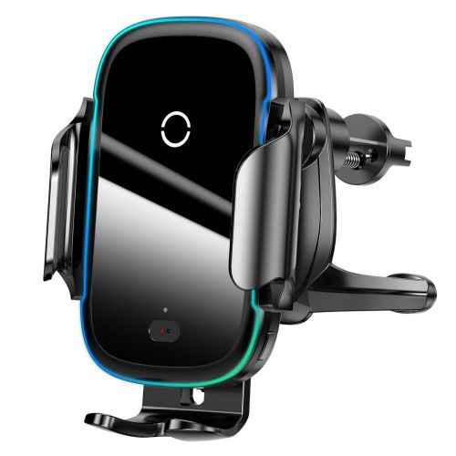 Support de voiture Baseus Light Electric Holder avec chargeur inductif Qi noir