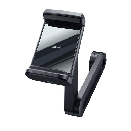 Baseus Support de téléphone pour voiture avec chargeur sans fil et stockage d'énergie pour siège arrière 15 W Noir (WXHZ-01)