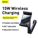 Baseus support de téléphone pour voiture avec chargeur sans fil et stockage d'énergie pour siège arrière 15 w noir wxhz-01