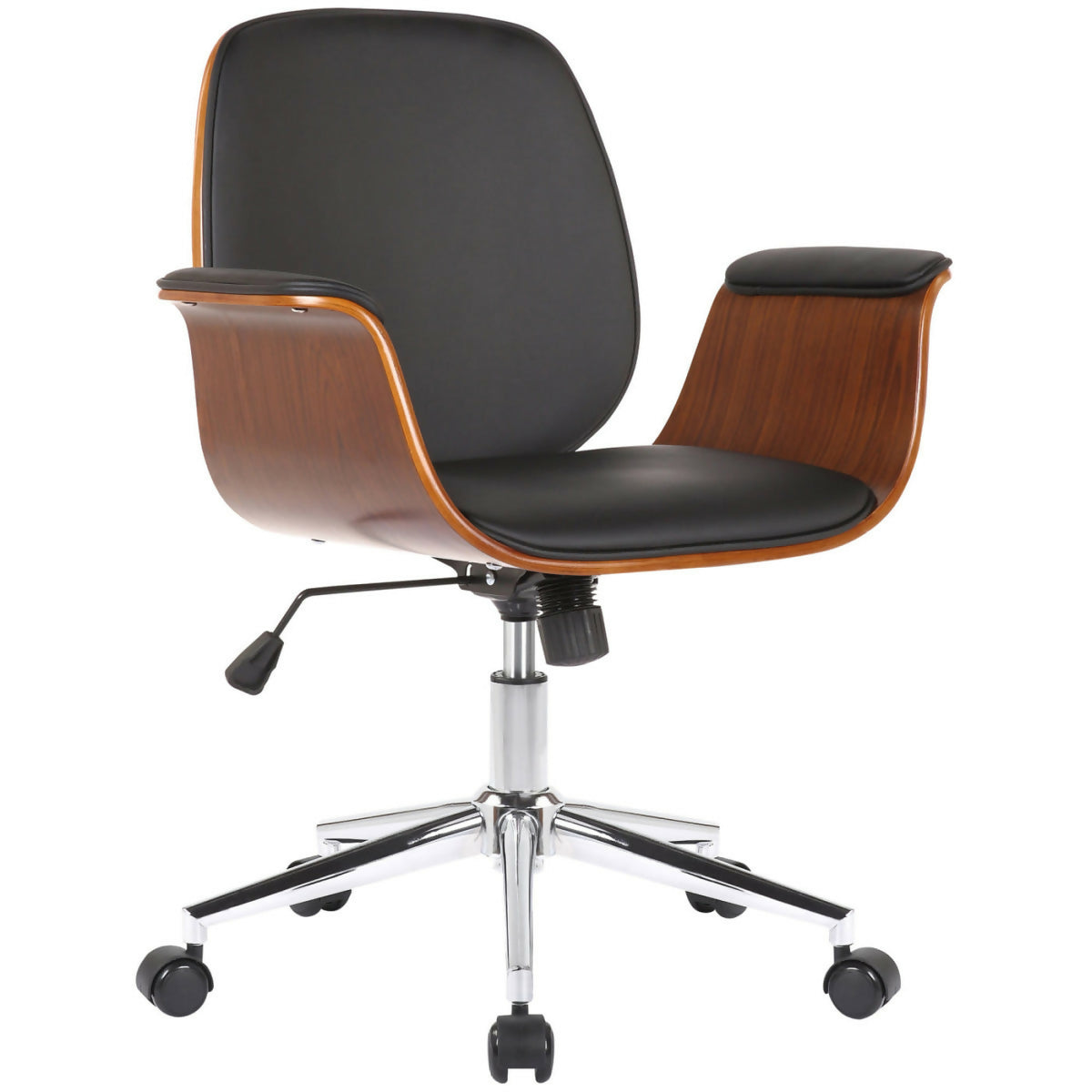 Fauteuil de bureau Kemberg - Noyer - Noir