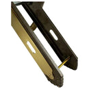 2 poignées de porte sur plaque ISABELLA, Entrée de clé pour chambre, Finition laiton patiné, Entraxe standard 195 mm