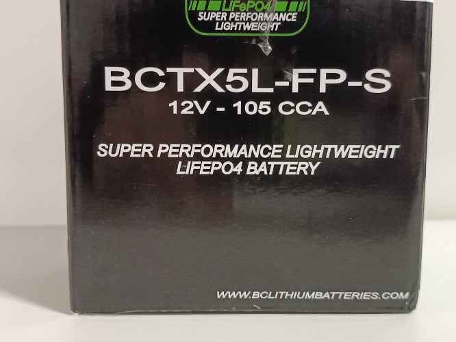 Ecost customer return BC Lithium Batteries BCTX5LFPS LiFePO4 Motorcycle Battery