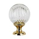 Boule de rampe haut de gamme BOWL CRISTAL – Laiton poli et cristal torsadé-7