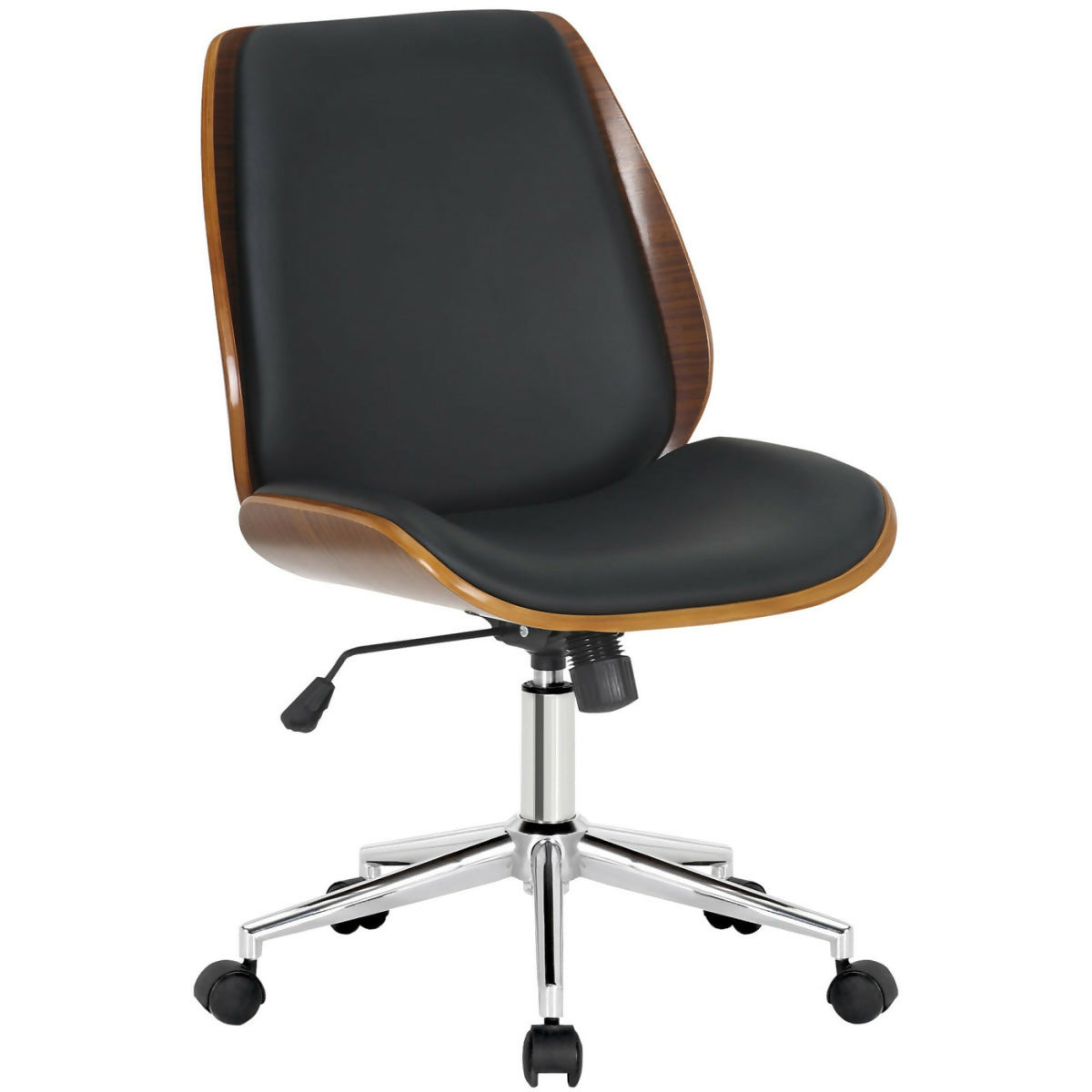 Fauteuil de bureau Mitch - Noyer - Noir