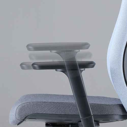 Chaise de bureau ergonomique Up Up Athene en tissu noir, gris et bleu