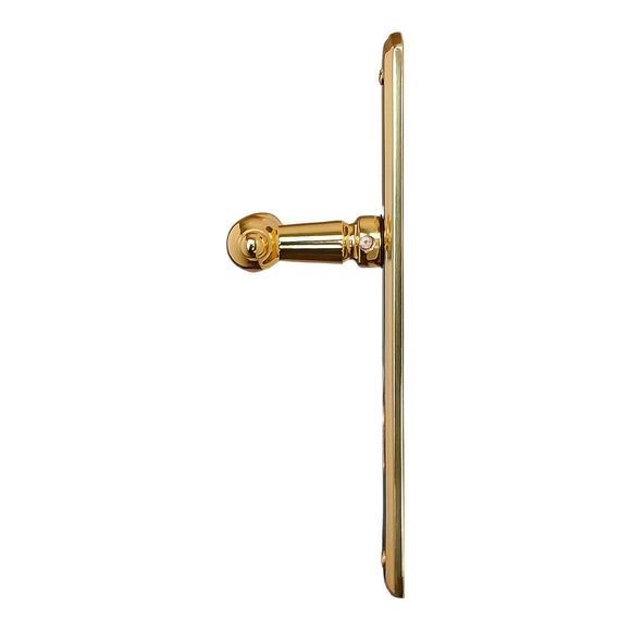 2 poignées de porte ATTILA, Entrée de clé pour chambre, Finition laiton poli doré, Entraxe standard 195 mm