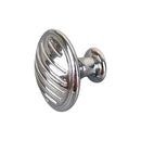 Bouton de meuble ROND STRIE, Finition zamak chrome