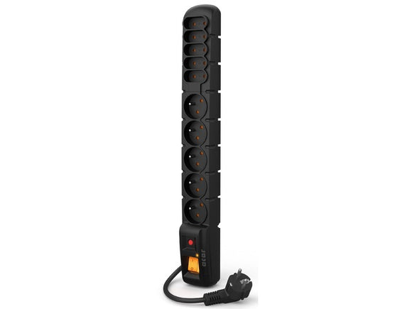 Listwa zasilająca S10 1.5m 10 gniazd Czarna