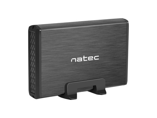 Boîtier de disque dur externe natec rhino sata 35 pouces usb 3.0 en aluminium