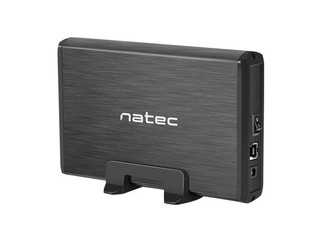 Boîtier de disque dur externe Natec Rhino SATA 3,5 pouces USB 3.0 en aluminium