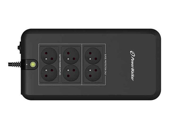 Alimentation sans interruption (UPS) PowerWalker VFD 600 APFC FR, veille (hors ligne), 0,6 kVA, 300 W, 6 prises secteur