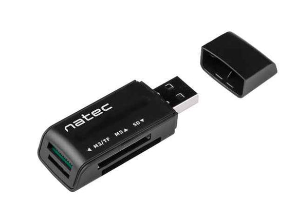 Natec memory card reader Mini ANT 3, black