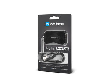 Hub USB 4-porty LOCUST USB 2.0 Czarny