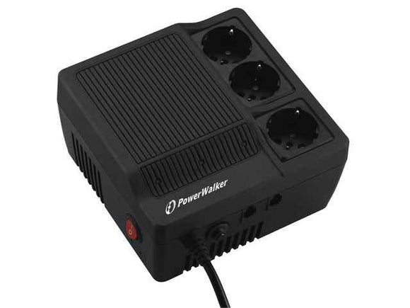 PowerWalker AVR 1000 voltage regulator 3 AC outlet(s) 180-264 V Black