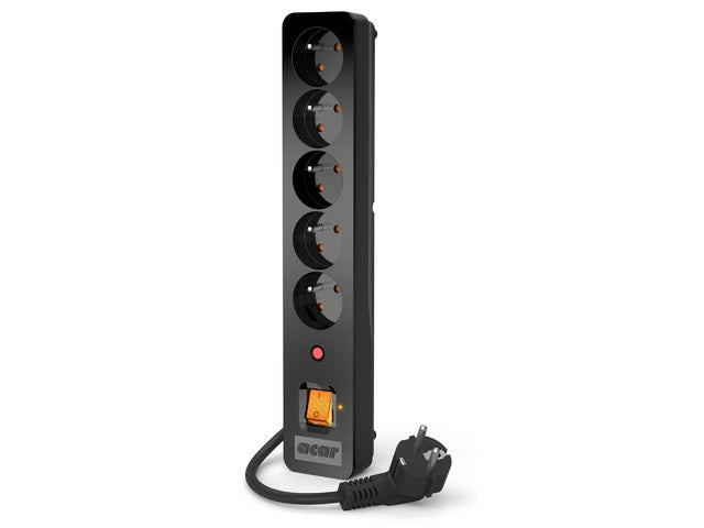 Multiprise parafoudre acar x5 3 m noire