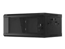 Szafa instalacyjna wisząca 19 cali 4U 600X450mm czarna (drzwi szklane)