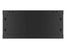 Lanberg 19'' wall-mounted installation cabinet 4U 600x450mm black (glass door)