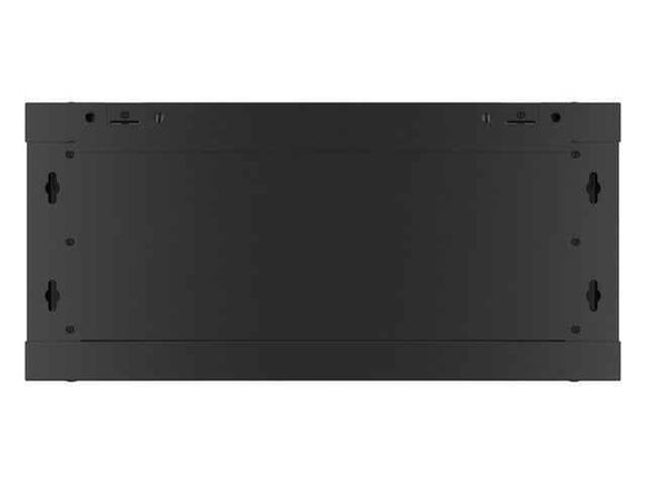 Szafa instalacyjna wisząca 19 cali 4U 600X450mm czarna (drzwi szklane)
