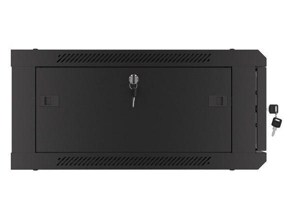 Szafa instalacyjna wisząca 19'' 4U 600X600mm czarna (drzwi szklane)