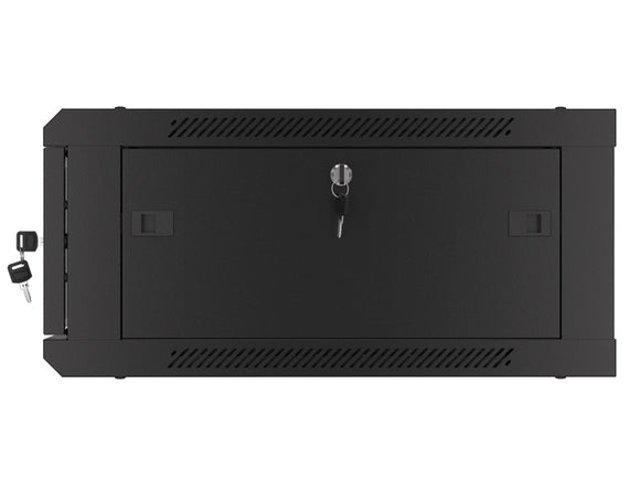 Szafa instalacyjna wisząca 19'' 4U 600X600mm czarna (drzwi szklane)