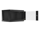 Lanberg | Rack cabinet 19" wall-mount 6U/600x450 (flat pack) with glass door V2 | WF01-6406-10B | Black
