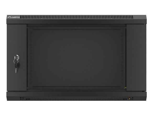 Baie rack murale Lanberg 19" 6U 600x450 noire wf01-6406-10b