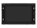 Lanberg | Rack cabinet 19" wall-mount 6U/600x450 (flat pack) with glass door V2 | WF01-6406-10B | Black