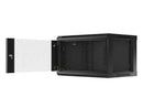 Lanberg | Rack cabinet 19" wall-mount 6U/600x450 (flat pack) with glass door V2 | WF01-6406-10B | Black