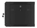 Lanberg | Rack cabinet 19" wall-mount 6U/600x450 (flat pack) with glass door V2 | WF01-6406-10B | Black