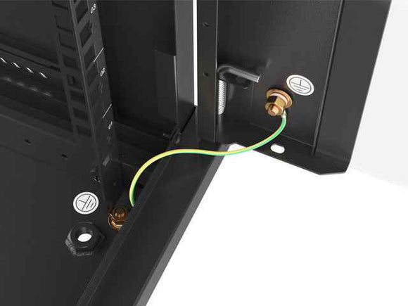 Baie rack murale Lanberg 19" 6U 600x450 noire wf01-6406-10b