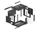Lanberg | Rack cabinet 19" wall-mount 6U/600x450 (flat pack) with glass door V2 | WF01-6406-10B | Black