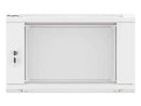 Lanberg | Rack cabinet 19" wall-mount 6U/600x450 (flat pack) with glass door | WF01-6406-10S | Grey