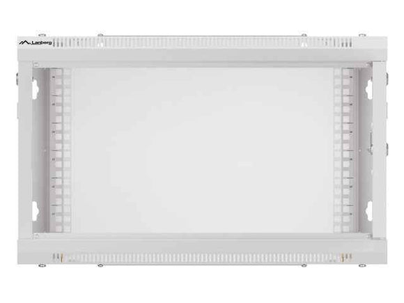 Lanberg | Rack cabinet 19" wall-mount 6U/600x450 (flat pack) with glass door | WF01-6406-10S | Grey
