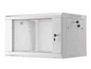 Lanberg | Rack cabinet 19" wall-mount 6U/600x450 (flat pack) with glass door | WF01-6406-10S | Grey