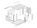 Lanberg | Rack cabinet 19" wall-mount 6U/600x450 (flat pack) with glass door | WF01-6406-10S | Grey