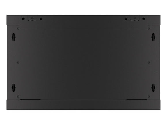 Lanberg wall-mounted installation rack cabinet 19'' 6U 600x600mm black (glass door)
