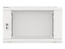Lanberg wall-mounted installation rack cabinet 19'' 6U 600x600mm gray (glass door)-3