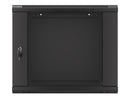 Lanberg 19'' wall-mounted installation cabinet 9U 600x450mm black (glass door)-7